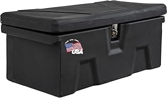 BUYERS PRODUCTS COMPANY 1712230 Black Poly All-Purpose Chest, 32.1 x 14.9 x 13.75 Inch, 2.6 cu. ft., Made In The USA, Contractor Tool Box For Storage & Organization, Durable Job Box