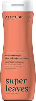 Super Leaves ATTITUDE Natural Color Protection Shampoo | EWG VERIFIED Shampoo, Hypoallergenic & Dermatologist Tested | Super leaves Collection - Avocado Oil & Pomegranate (16 oz)