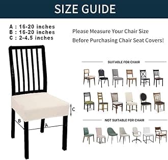 BRIDA Stretchable Floral Geometric Printed Dining Chair Seat Covers Elastic Case Protector, Slipcovers (Watercolor Leaves, 1 Cover, Multicolor)