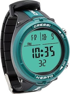 CRESSI Nepto Watch Computer Green - Freediving Watch/Computer, Green, One Size, Unisex Adult