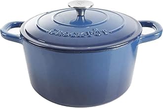 Artisan Round Enameled Cast Iron Dutch Oven, 5-Quart, Blue
