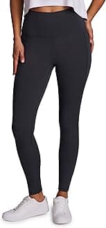 RBX Active Women's Fashion Super Soft Peached Full Length Solid Workout Running Yoga Leggings with Pockets