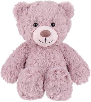 Apricot Lamb Toys Plush Pink Purple Flower Teddy Bear Stuffed Animal Soft Cuddly Perfect for Child 8 Inches