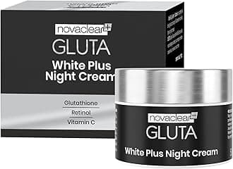 Gluta White Plus- Night Cream, Glutathione Night Cream for Skin Brightening/Reduce Wrinkle/Flawless Skin/Daily Care/Soft Skin/Natural Glow -50 ml