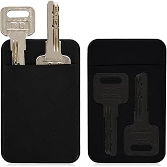 Wallet Key Holder Key Sleeve, Ultra Thin Slim Card Key Holder for Wallet Compact Card Key Hider Perfectly Fits into Wallets, Black, Small, Life Changer