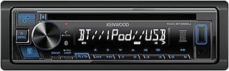 KENWOOD KDC-BT282U CD Car Stereo - Single Din, Bluetooth Audio, USB MP3, FLAC, Aux in, AM FM Radio, Detachable face with White 13-Digit LCD Display and Blue Button Illumination