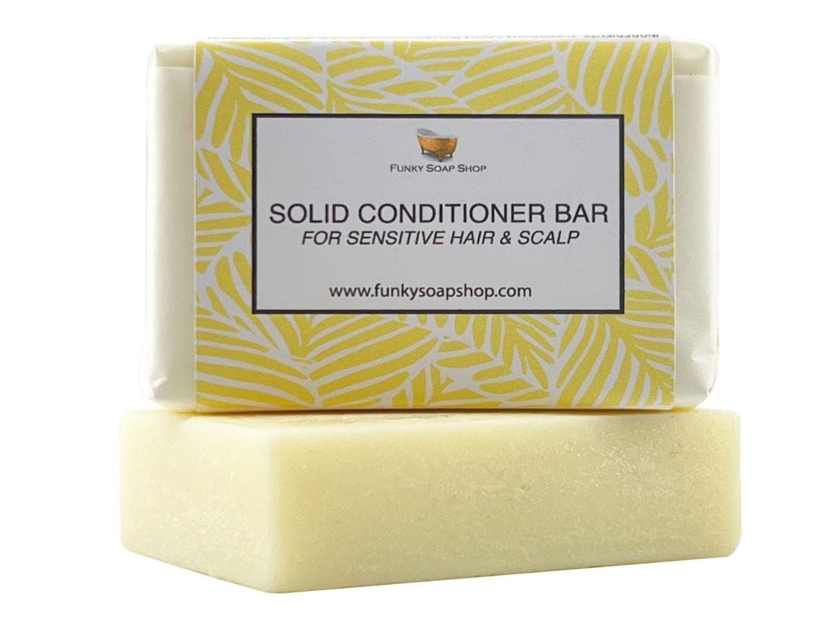 Solid Conditioner Bar For Sensitive Hair, 100% Natural & Handmade, 1 Bar of 95g