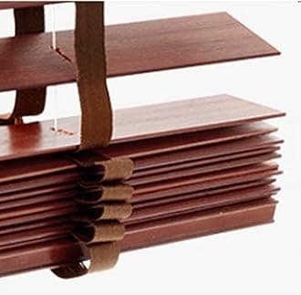 Blackout Venetian Blinds, Real Wood Blinds for Windows, Indoor and Outdoor Horizontal Blinds, 60/70/80/90/100/110cm Wood Venetian Shades,WxH-100x180cm/39.5 * 71in