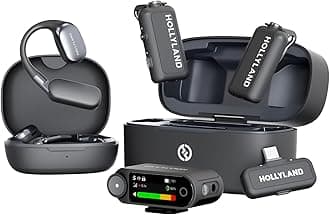 Hollyland LARK MAX 2 Ultimate Combo, Wireless Microphone, AI Noise Cancel, Wireless Audio Monitoring, 32bit Full-Chain Audio, Mic for Camera, iPhone, Android (2TX + 2RX+ OWS Earphones + Charging Case)