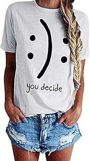 BLACKMYTHWomen's T-Shirts Cotton Funny Graphic Design Casual Short Sleeve Top Tees