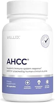AHCC Supplement - Maximum Strength - Natural Immune Support Extract - Maintains Natural Killer Cell Activity - 20+ Human Research Studies - 60 Veggie Capsules (1 Pack)