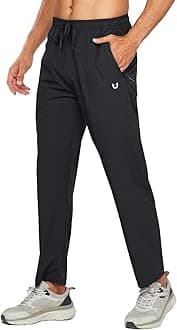 NORTHYARD Men's Athletic Running Joggers Lightweight Hiking Pants Workout Gym Jogging Pants Open Hem Sweatpants