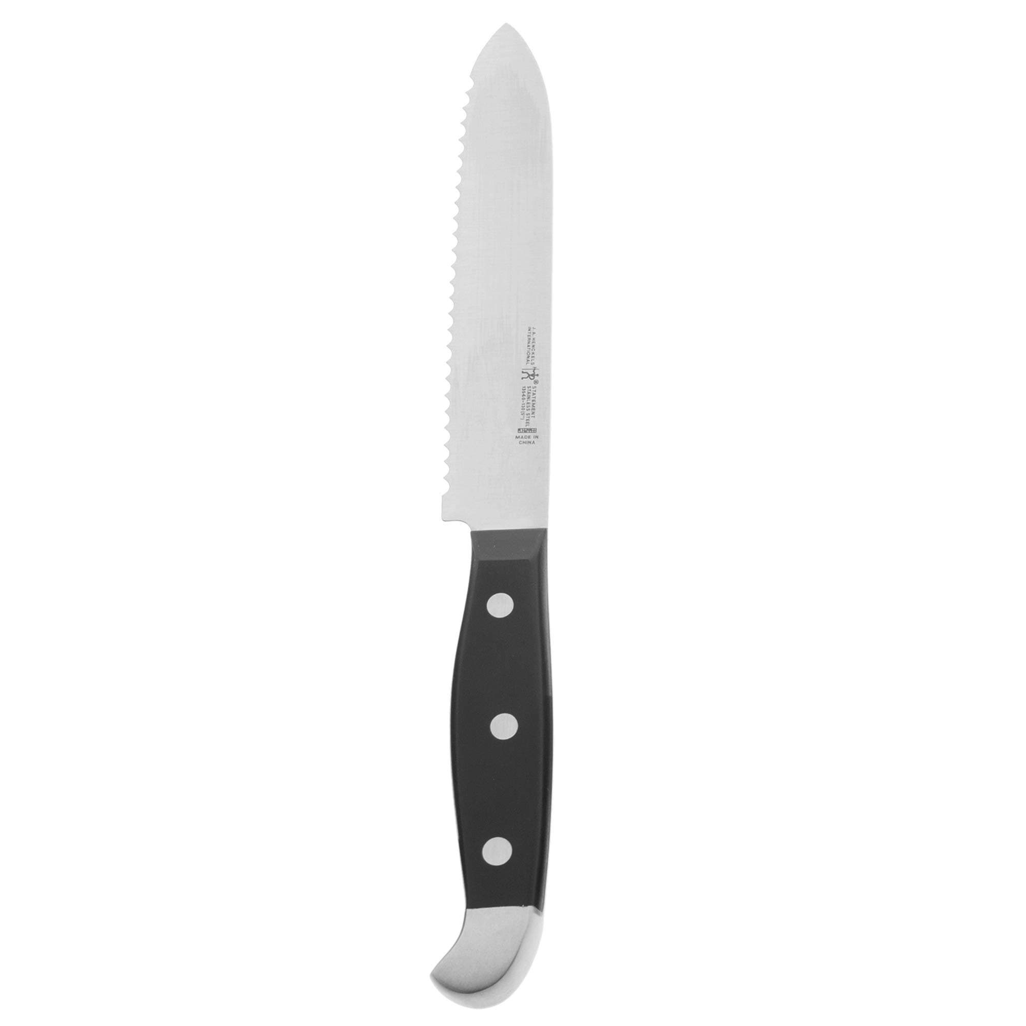 Statement Razor-Sharp 5-inch Serrated Utility Knife, Tomato Knife, German Engineered Informed by 100+ Years of Mastery