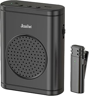 Voice Amplifier for Teachers with Clip-On Wireless Lapel Mic, [Bluetooth 5.3] Teacher Microphone for Classroom, Portable Mini Megaphone Speaker PA System for Elderly/Public Events/Tours