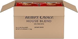 Nescafe Instant Coffee, Ground Coffee, Light Roast, Tasters Choice, 2.5 oz Pouch (Pack of 24)