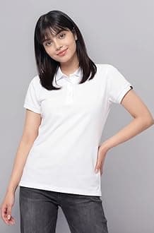 Wear Your Opinion Womens Polo Collar Neck T-Shirt Top (Design: Solid)