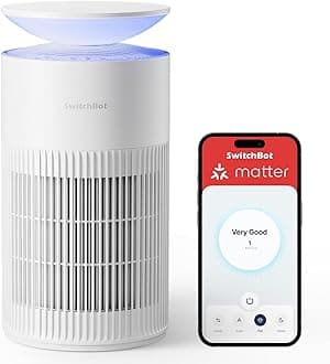 Air Purifiers for Home Large Room with Matter Up to 3620 ft², 20dB, Washable Pre-filter, Pet Mode, 10 RGB Colors, Aromatherapy, Work with Apple Home, Google Home, HomeAssistant
