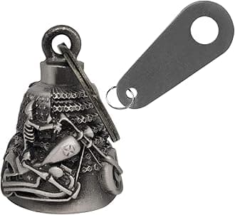Motorcycle Bell with Hanger for Biker, Good Luck Biker Bells & Motorcycle Accessories, Keychain Luck Bell