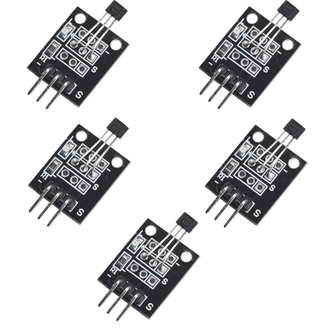 5pcs Hall Effect Magnetic Sensor Module 3144E A3144 Hall Effect Sensor DC 5V for Arduino PIC AVR Smart Cars