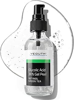 Glycolic Acid Peel for Face, At Home Exfoliator Aha 30% Glycolic Acid Face Peel with Retinol, Designed to Refresh & Smooth the Appearance of Skin 30ml