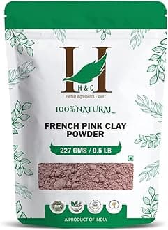 H&C French Pink Clay Powder - 227 Grams | for Cleanse and Detoxify Your Skin