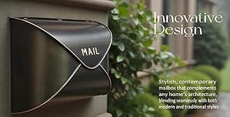 NACH mb-6941 Envelope Mailbox, Black and Copper