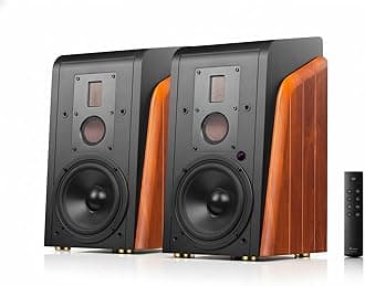 M300MKII Bluetooth& WiFi Bookshelf Speakers, 360W RMS Studio Monitors 3 Way Audiophile Speakers, Hi-Res Sound 6.5" Woofer Home Speakers for Desktop PC/TV/Turntable