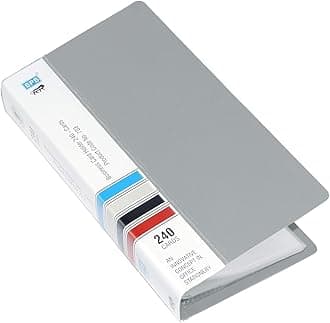 Skrill Business Card Holder, Visiting, Credit, Debit, Business, ID Card Holder/Organizer - 240 Cards (Grey)