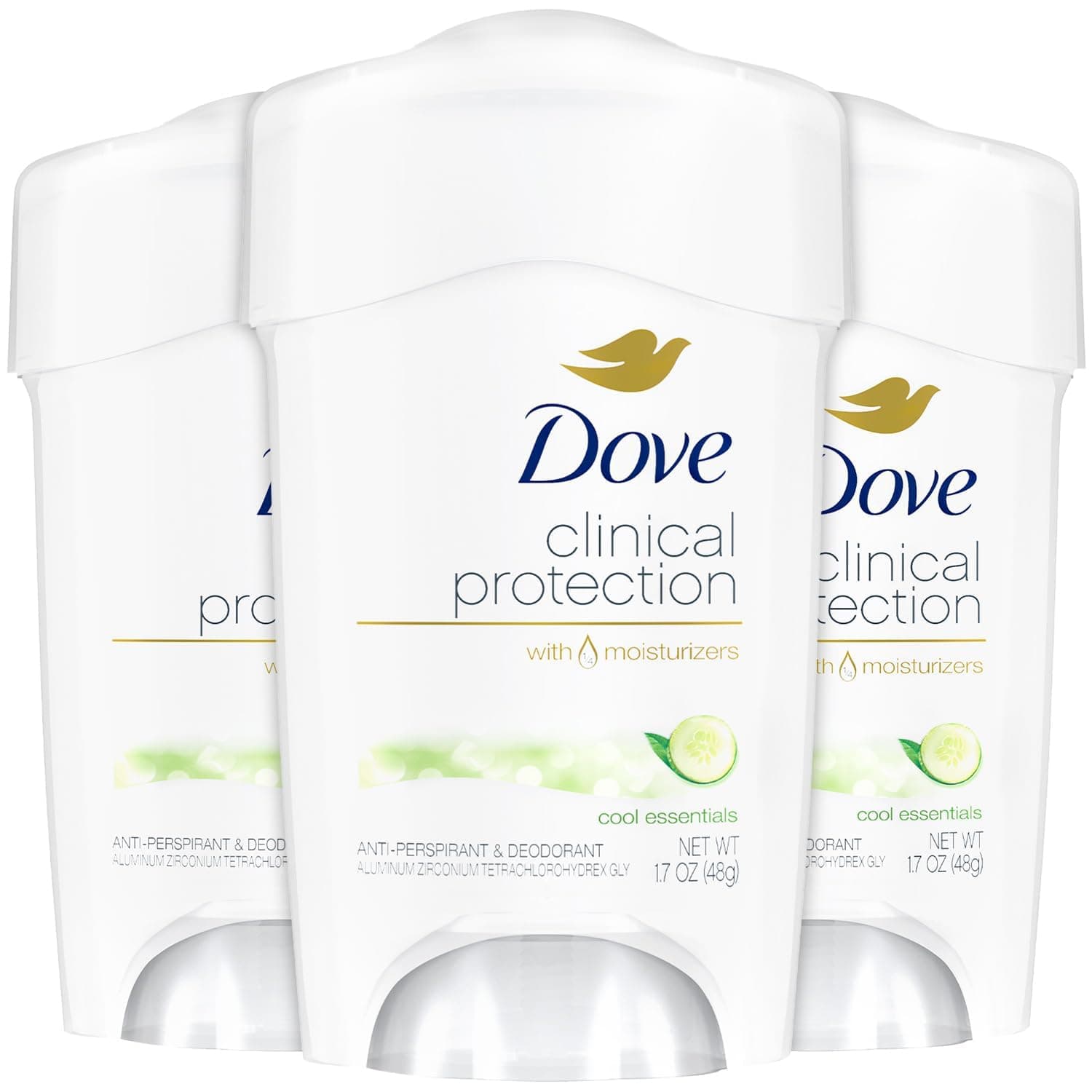 Dove Clinical Protection Cool Essential Deodorant Solid 1.7 oz (48 g) ** Parallel import