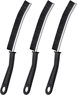 Crevice Cleaning Brush, Bathroom Tile Groove Gap Cleaning Brush,Premium Crevice Cleaning Tool Aluminum Support with 15° Angle Magic Brush, Thin Brush for Home Kitchen