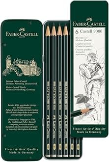 Castell 9000 Pencil Set - Pack of 6
