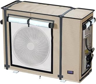 NGB Mini Split Cover for Air Conditioner Outdoor Unit,38.2 "L x17 "W x32.7"H for Ductless Air Conditioning Protected Operation Universal for Mini Split Condenser HVAC Units All Seasons.