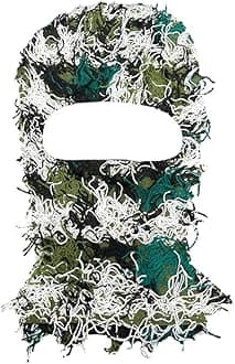 2 Pieces Distressed Balaclava Trending Ski Masks Wind Proof Winter Premium One Size Yeat Shiesty Distress Mask Beanie Cap