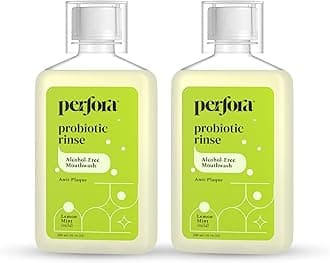 Mint & Lemon Mouthwash | Probiotic Oral Deodoriser, Hyaluronic Acid & Vitamin C | 2 Pack (200ml)