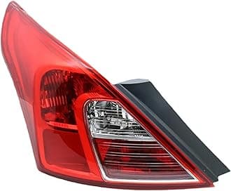 Left/Right Side Tail Lamp Compatible with Nissan Sunny Almera 2011 2012 2013 2014 2015 2016 2017 Rear Tail Light Brake Lamp with(Left-1PCS)