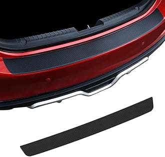 Car Rear Bumper Protector Trunk Door Entry Guards for 2016-2021 Civic 10th 4-Door Sedan Gen, Carbon Fiber Sticker Trunk Door Sill Protection Strip, Accessory Trim Cover,41×3.54 in