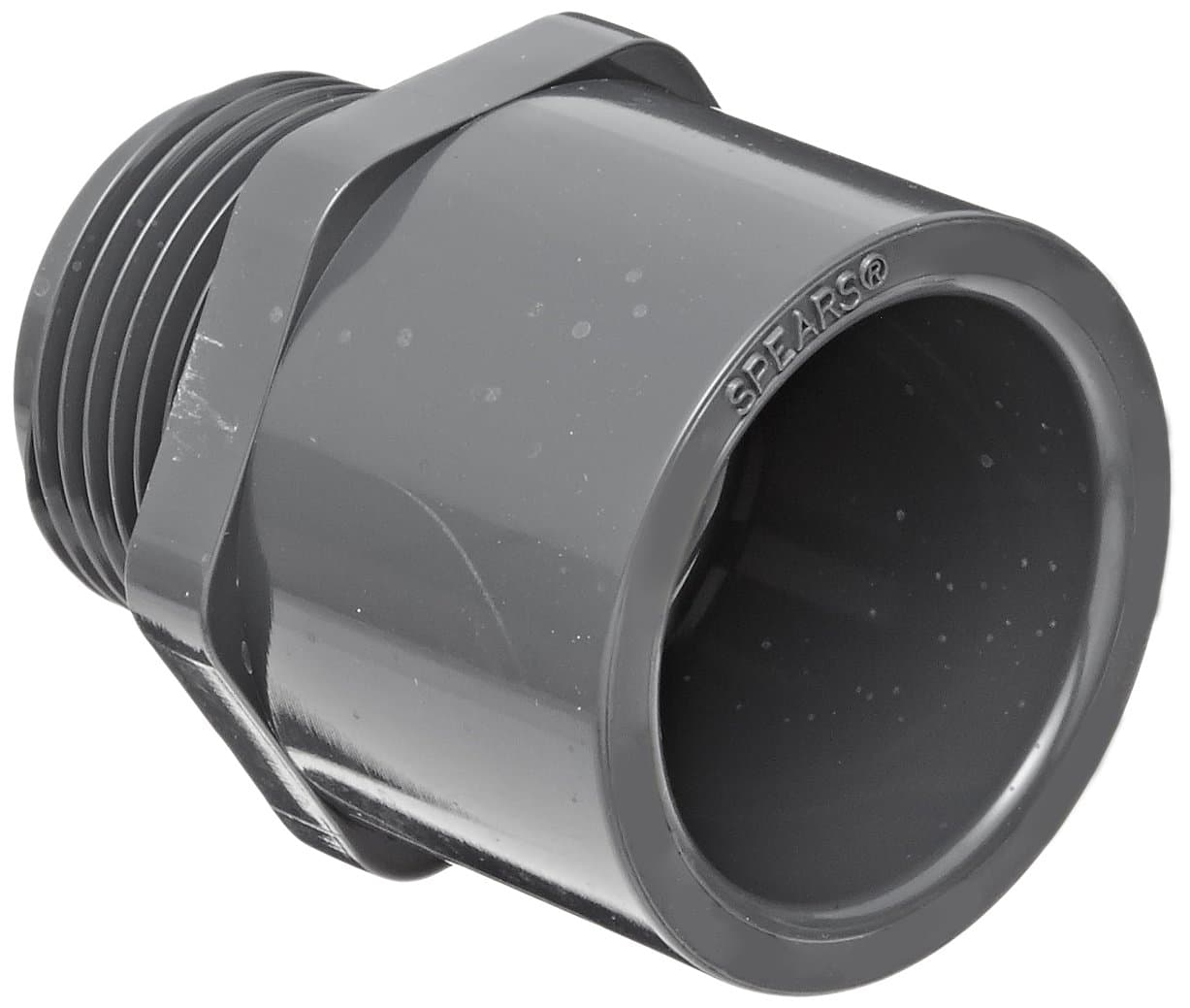 Spears 836 Series PVC Pipe Fitting, Adapter, Schedule 80, 1-1/2" Socket x NPT Male