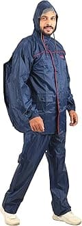 MIRACLE| Mens Raincoat with Backpack space |Raincoat for Men | Waterproof Nylon Jacket Pant and Carrying Pouch | UNISEX | ST82_Series | TOPPER| |