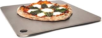 Conductive Cooking - Extra Large Pizza Steel Plate for Oven Cooking and Baking (3/8" Deluxe, 14”x20” XL) - Made in USA