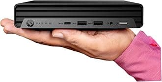 HP Pro 400 G9 Mini PC Desktop Computer, Intel 13th Gen i5-1335U, 8GB RAM, 256GB PCIe SSD, Dual 4K Display Support, USB-C, Ultra-Quiet Design, Wi-Fi 6, Keyboard and Mouse, Windows 11 Pro