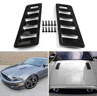 Hoods Vents Bonnet Cover Hood Scoop For Cars Vent Cover HTRACING (Black)