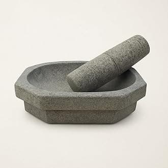 - EZAHK Kalvam Stone Mortar and Pestle Set,Masher, Khalbatta, Kharal, Musal,for Kitchen, Home, Herbs and Spices (9.5 inch Grey,Big Size)