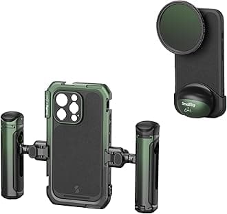 Smallrig X Brandon Li Mobile Video Kit For Iphone 16 Pro Max, Phone Cage With Filmov Lightweight Case Kit, Rotating Wireless Qr Handles, Magnetic Vnd Filter 67Mm-5001