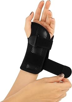 Carpal Tunnel Wrist Brace Night Support - Wrist Splint Arm Stabilizer & Hand Brace for Carpal Tunnel Syndrome Pain Relief Compression Sleeve for Forearm Wrist Tendonitis Pain Treatment (Small, Left)