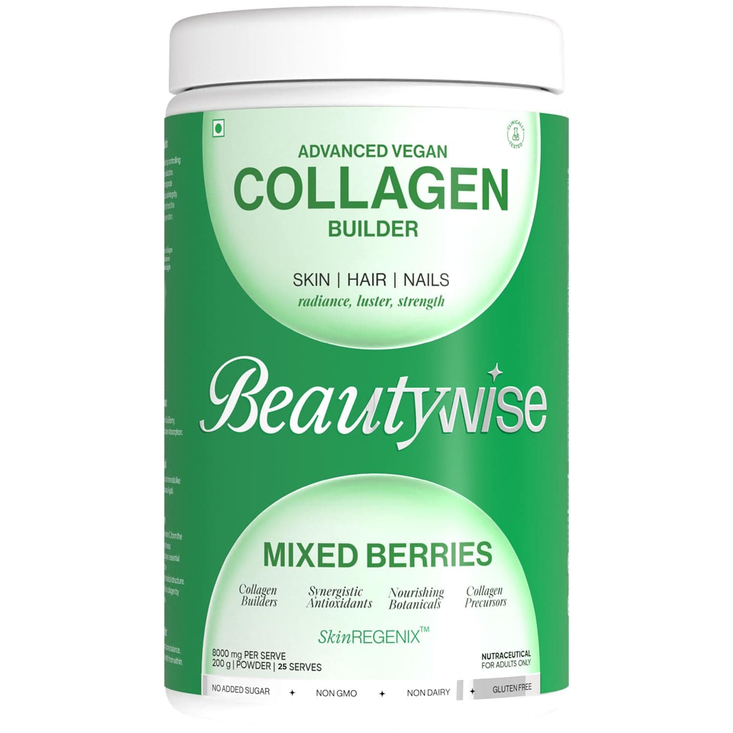 - Plant Based Collagen Builder & Mood Enhancer With 45 Active Ingredients For Skin Repair,Hydration,Hair Growth,Detox & De stress Powder Apple & Grapes 42 Servings 200 grams (Pack of 1)