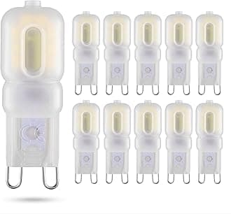 G9 LED Bulb 2W Equivalent to 20W Halogen lamp T4 G9 Natural White 4000K 120V G9 Base, 360°Omni-Directional Lighting, Home Lighting Non-dimming 200 lumens (10 Pack)