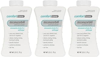 Miconazorb Antifungal Powder, Talc-Free, Miconazole Nitrate 2%, For Treatment Of Athlete's Foot, Jock Itch And Ringworm, 2.5oz (71g) (3 Pack)