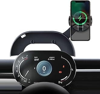 Persevere Car Phone Holder for Mini Cooper F54 F55 F56 F57 Models, Clip-on Phone Mount with Digital Dashboard Models for All 4-6.9 Inches Smartphones (Wireless Open/Close Charging, Right Side)