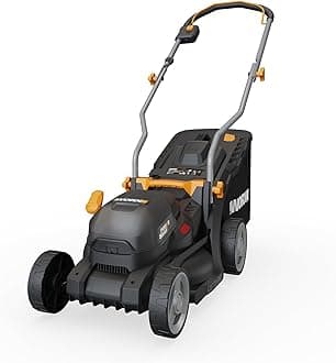 – WORX WG733E 20V Brushless Cordless Lawnmower | Up to 200m² | 33cm Cut-to-Edge Deck | IntelliCut | 6-Height Adjust | 35L Grass Bag | 4.0Ah Battery & Charger Included