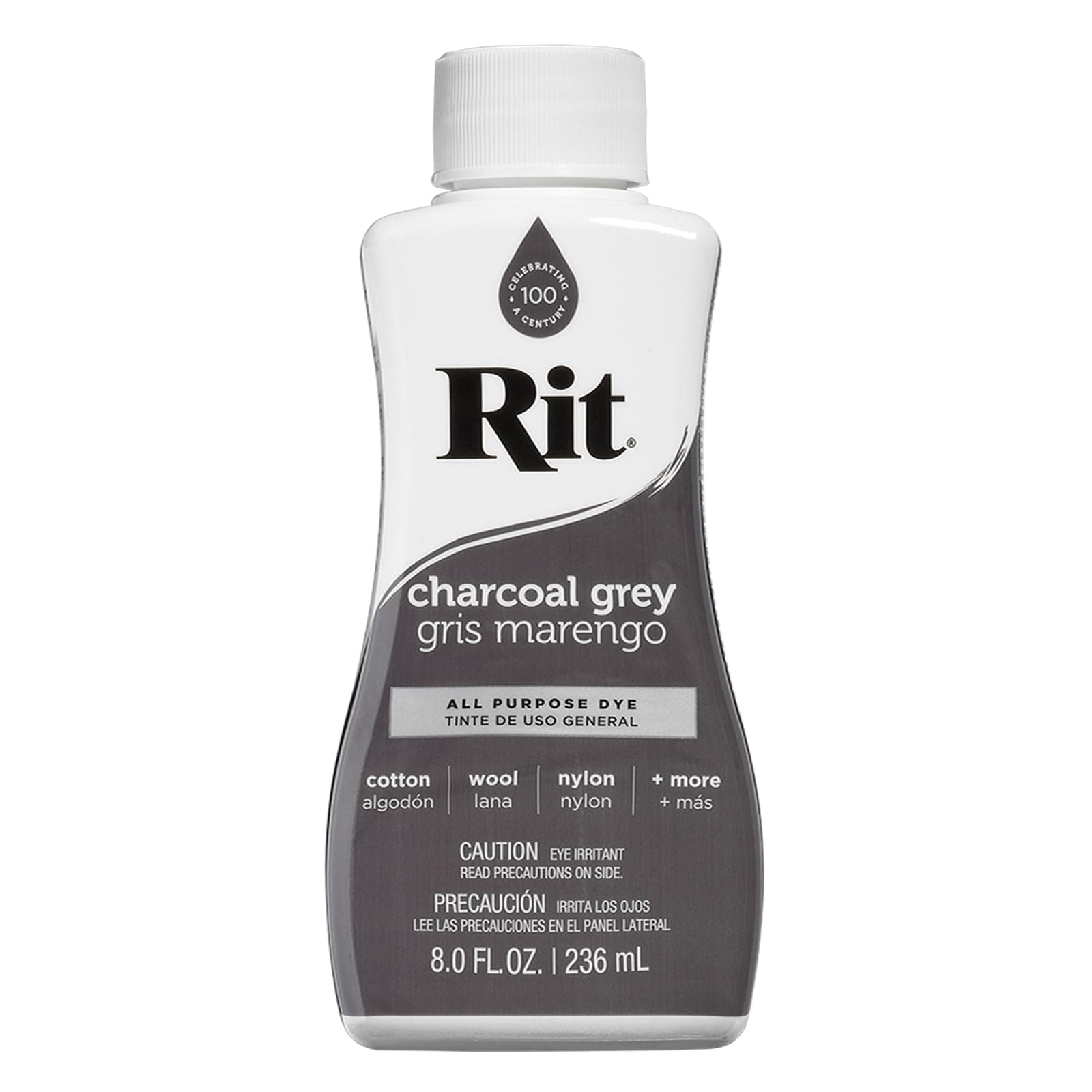 All-Purpose Liquid Dye, Charcoal Grey, 8 oz
